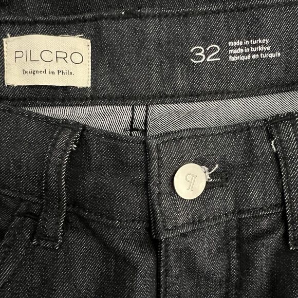 Anthropologie Pilcro Crop Kick High Rise Flare Jeans Size 32 Denim Dark - Picture 8 of 10